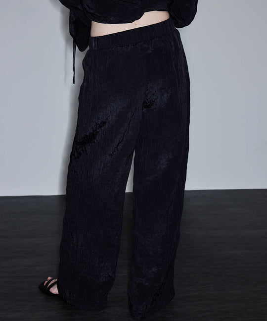 Crinkle-Effect Trousers 