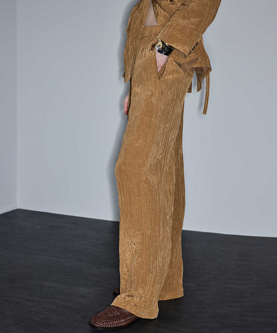 Crinkle-Effect Trousers 