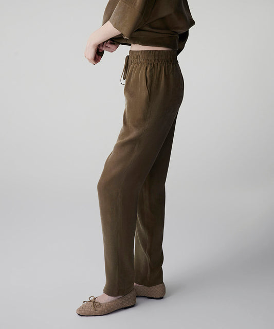 Tie Waist Carrot Trousers