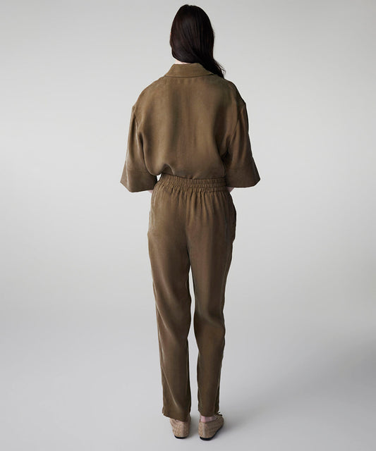 Tie Waist Carrot Trousers