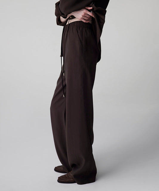 Elastic Waist Wide Leg Trousers