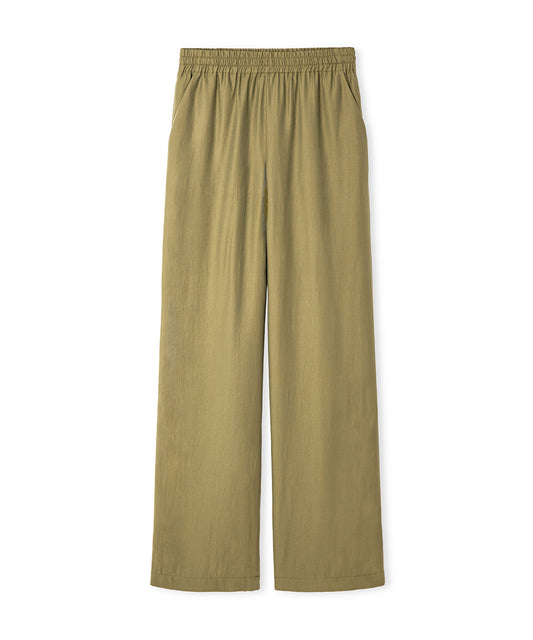 Elastic Waist Wide Leg Trousers