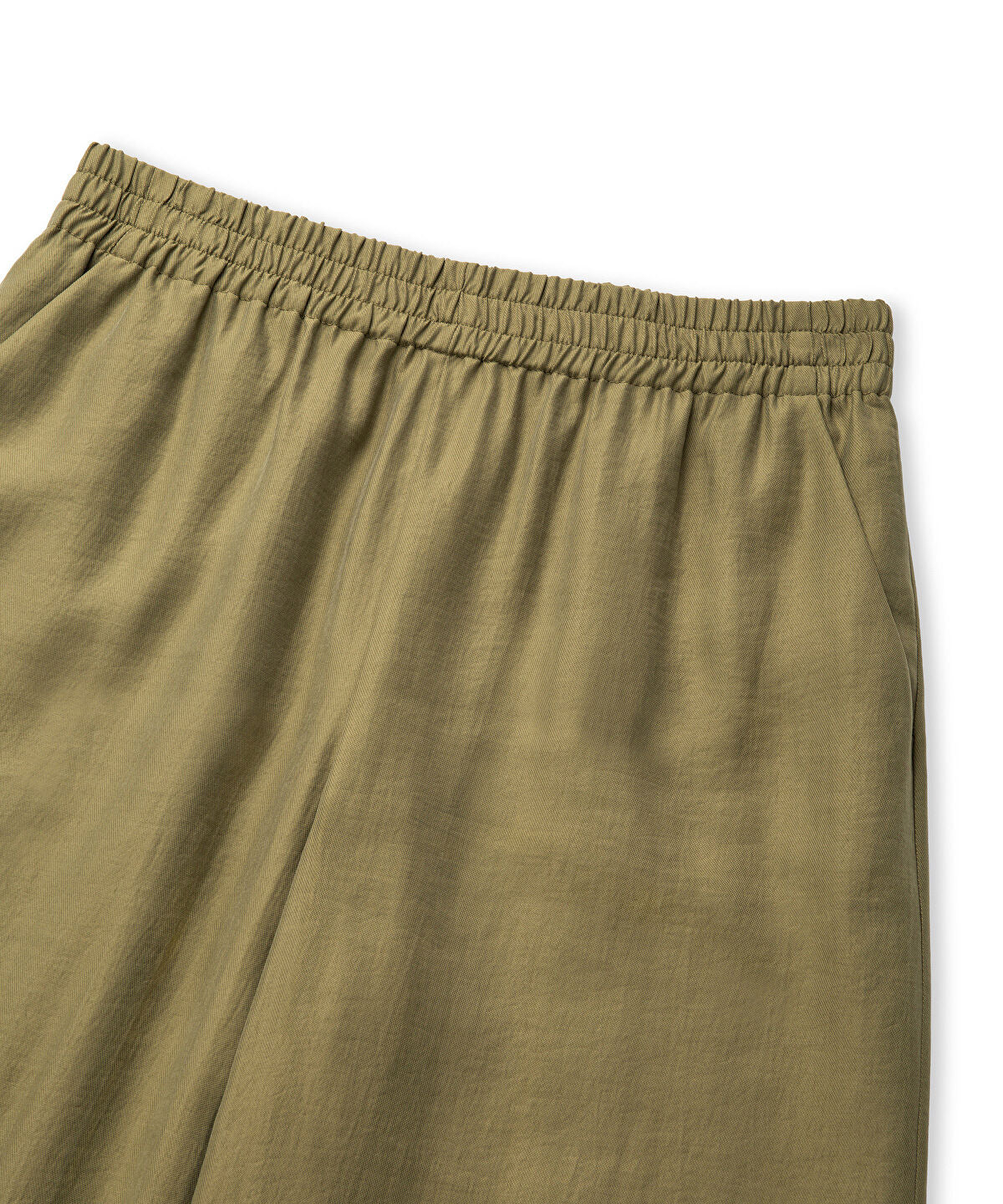 Zoomed Elastic Waist Wide Leg Trousers