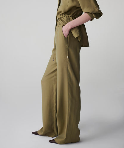 Elastic Waist Wide Leg Trousers