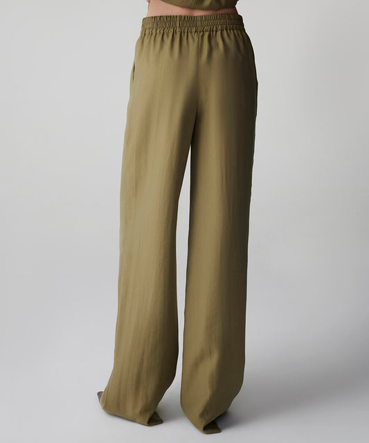 Elastic Waist Wide Leg Trousers