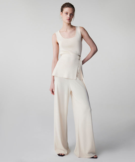 Wide Leg Knit Trousers