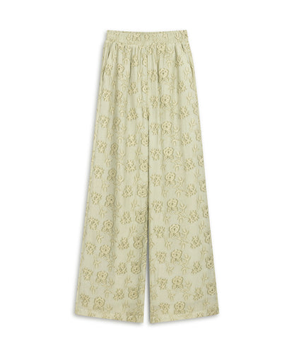 Floral Embroidered Trousers