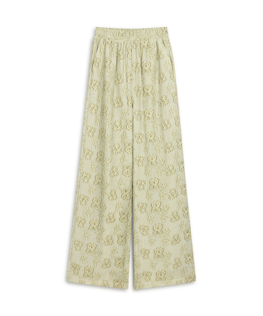 Floral Embroidered Trousers