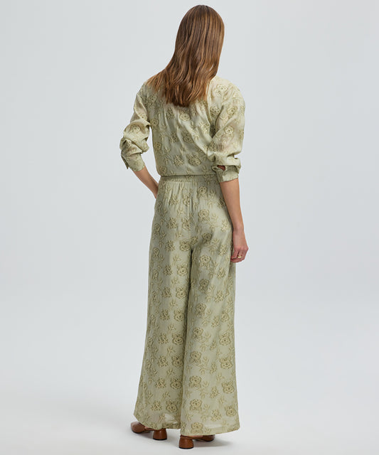 Floral Embroidered Trousers