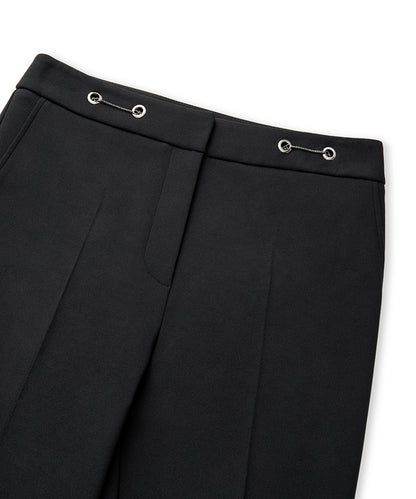 Skinny Trousers with Metal Accents 