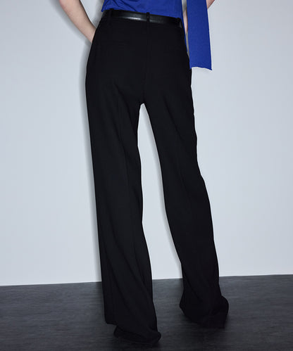 Belted Wide Leg Trousers