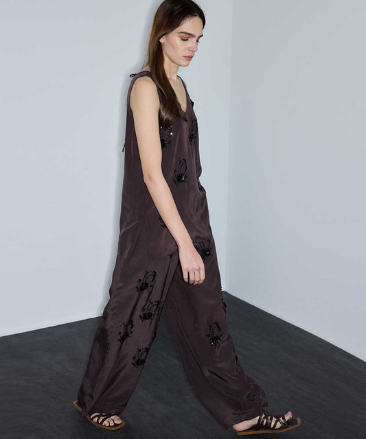 Embellished Viscose Trousers