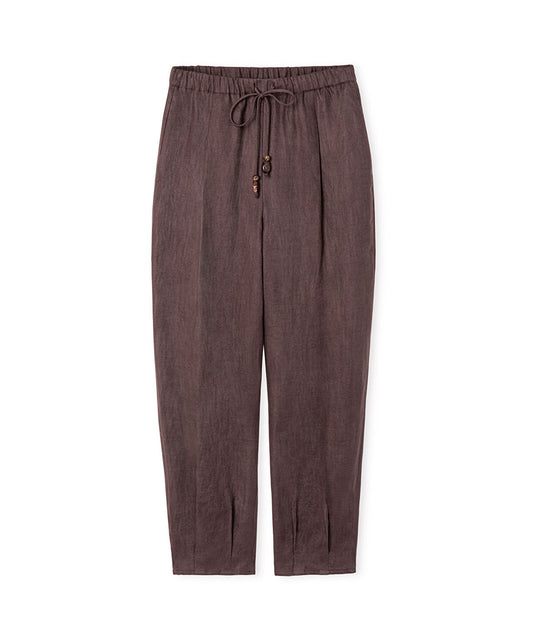 Bead-Tipped Linen Trousers