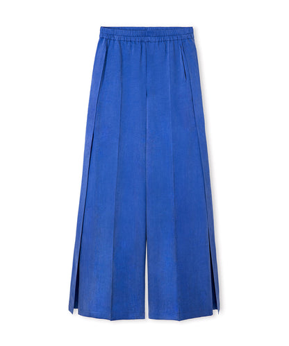 Side-Slit Wide-Leg Trousers