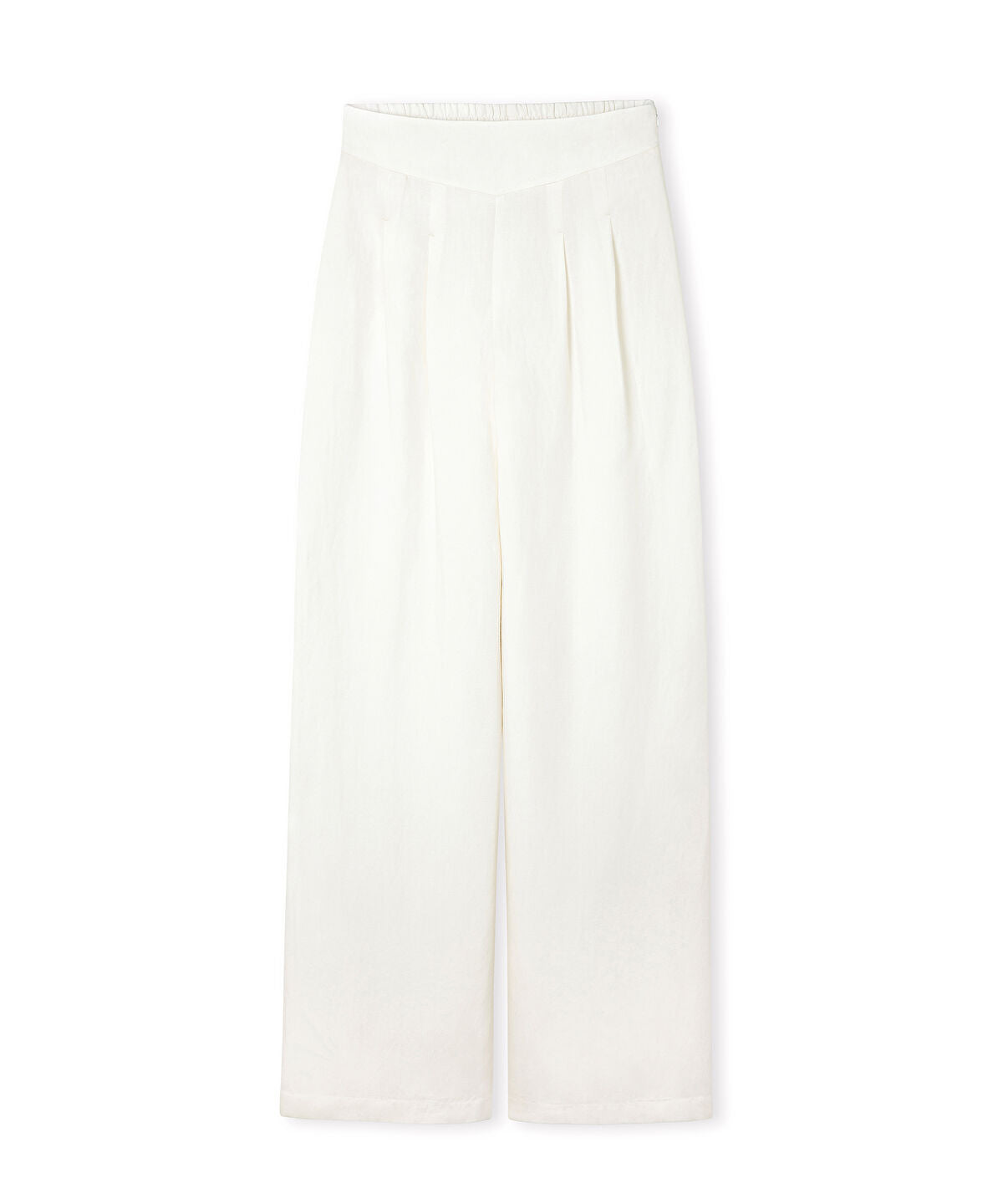 Double-Pleated  Wide-Leg Trousers