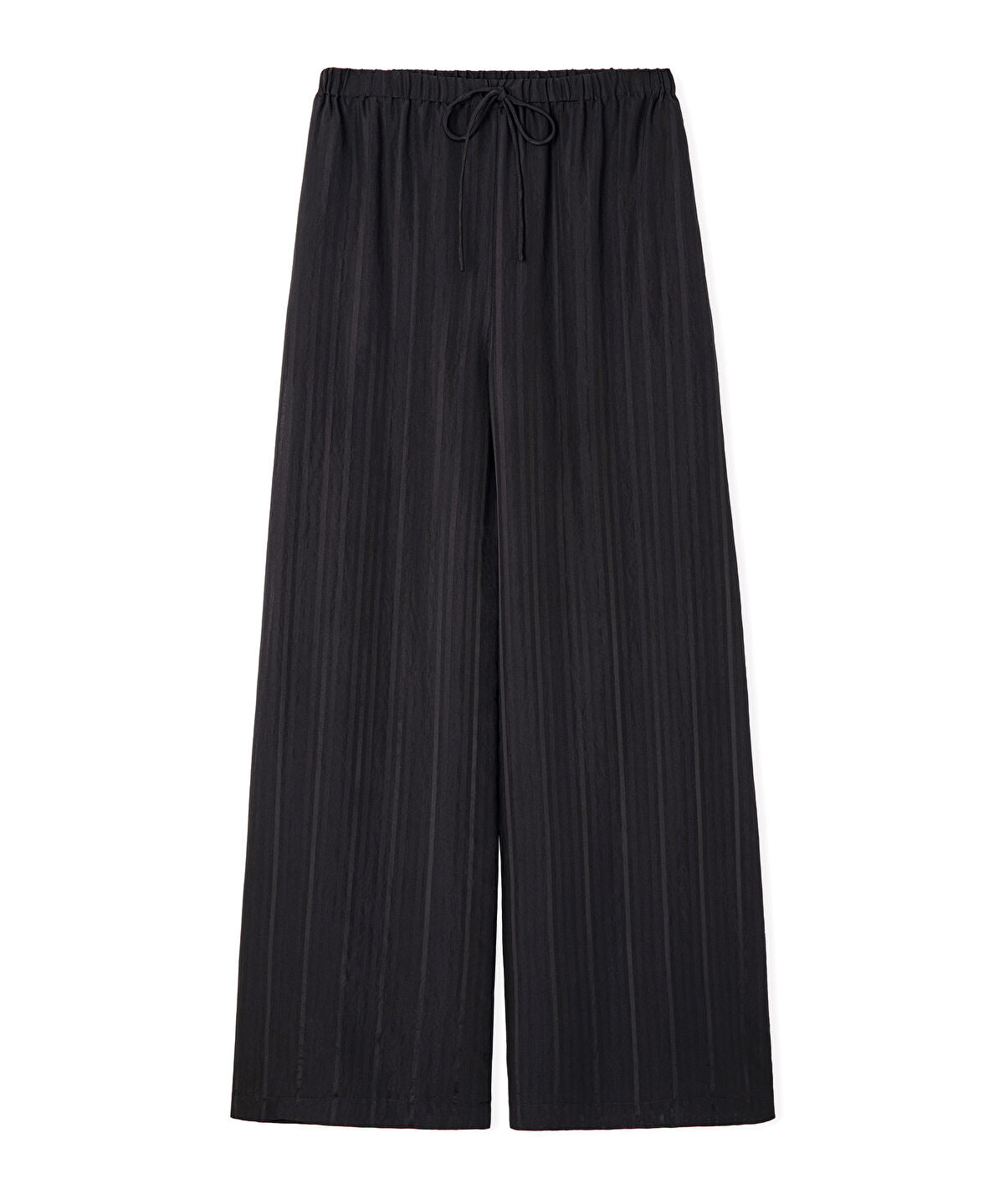 Zoomed Self-Stripe Wide-Leg Trousers