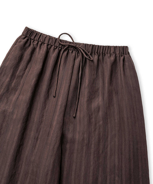 Self-Stripe Wide-Leg Trousers