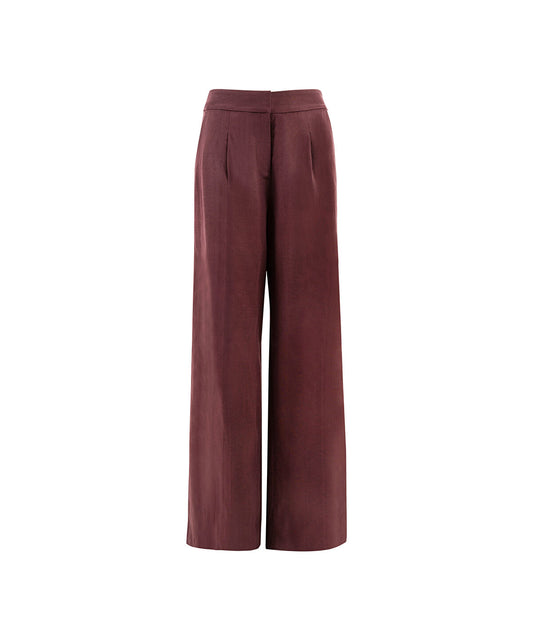 Pressed Crease Wide-Leg Trousers