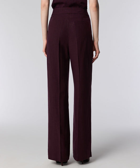 Pressed Crease Wide-Leg Trousers