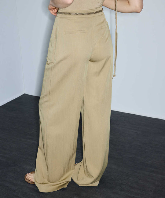 Embellished Belt Trousers