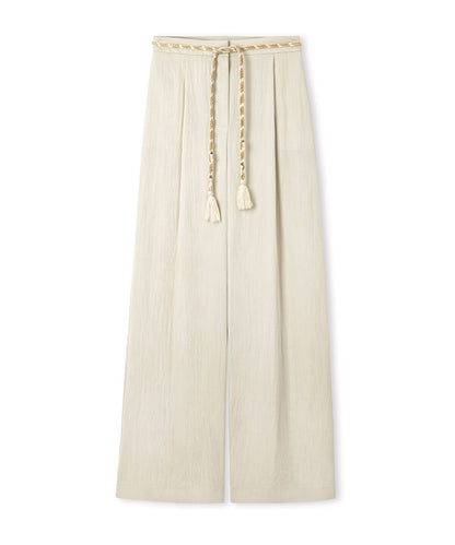 Embellished Belt Trousers
