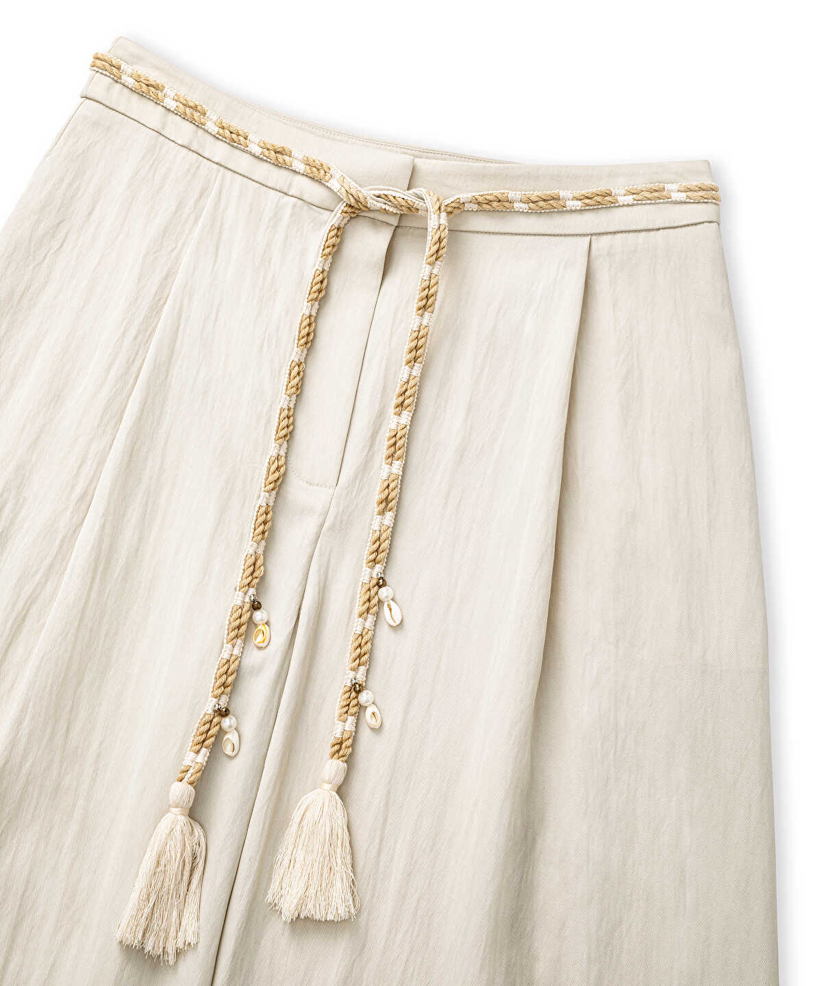 Zoomed Embellished Belt Trousers