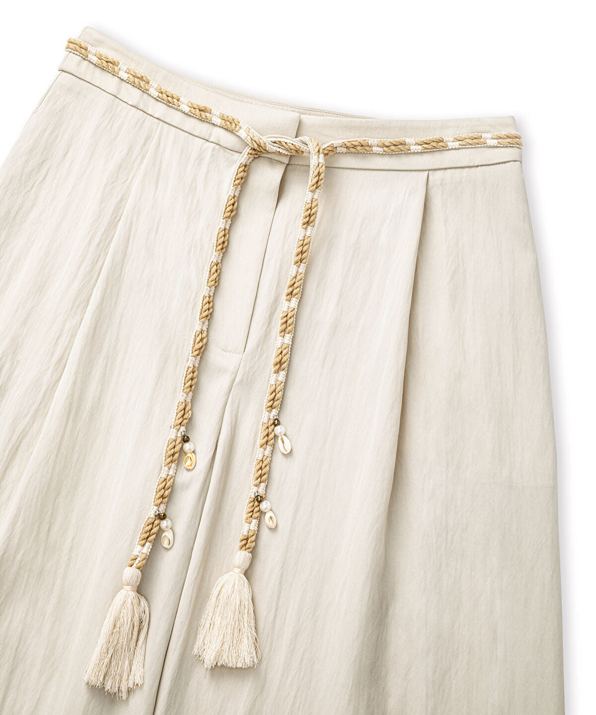 Zoomed Embellished Belt Trousers