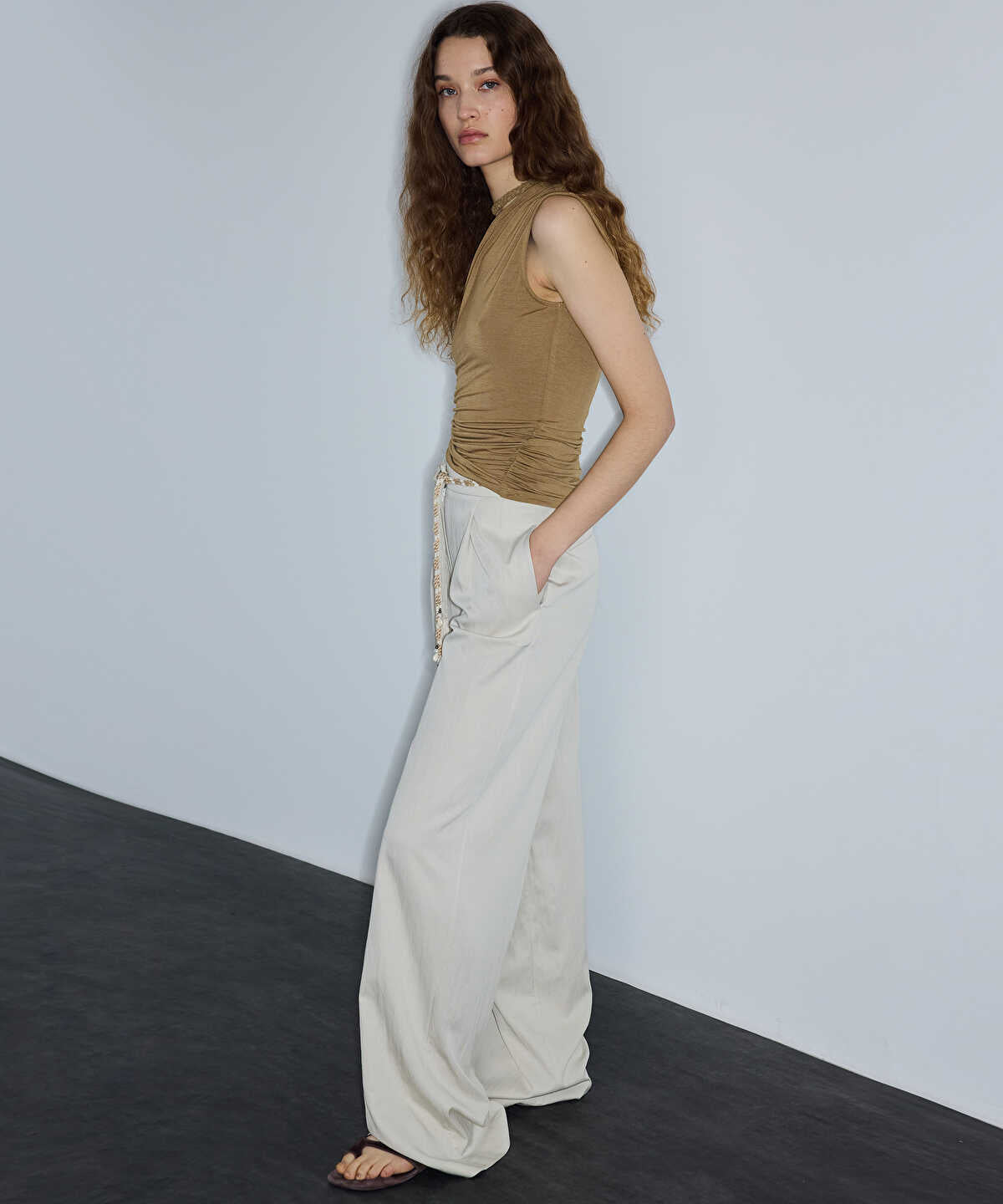 Embellished Belt Trousers