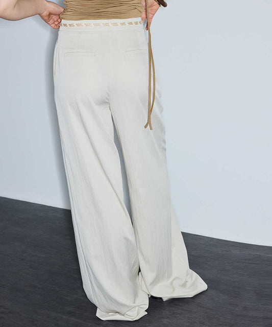 Embellished Belt Trousers