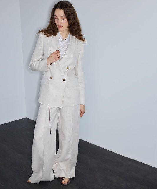 Belted Linen Trousers