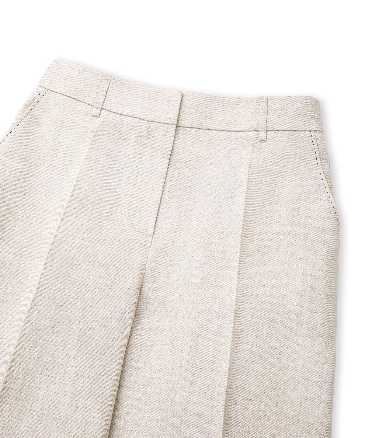 Belted Linen Trousers