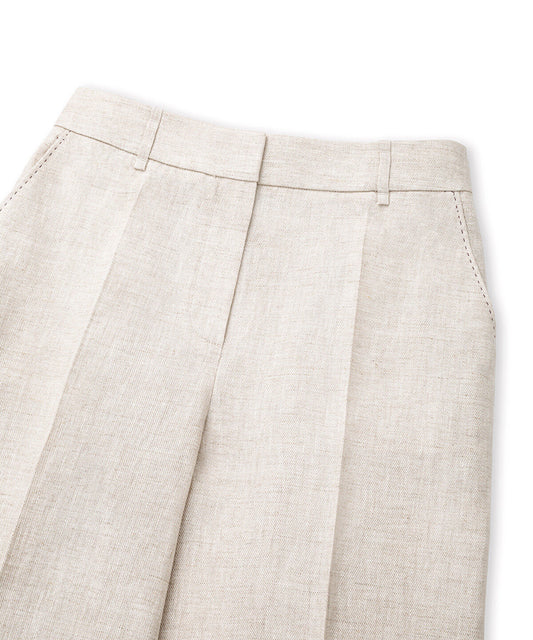 Belted Linen Trousers
