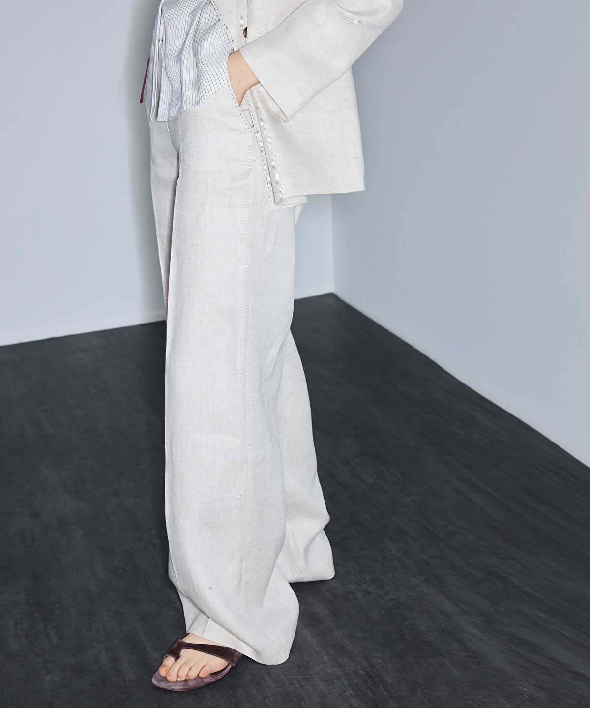 Belted Linen Trousers