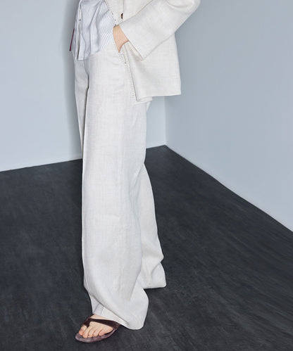 Belted Linen Trousers