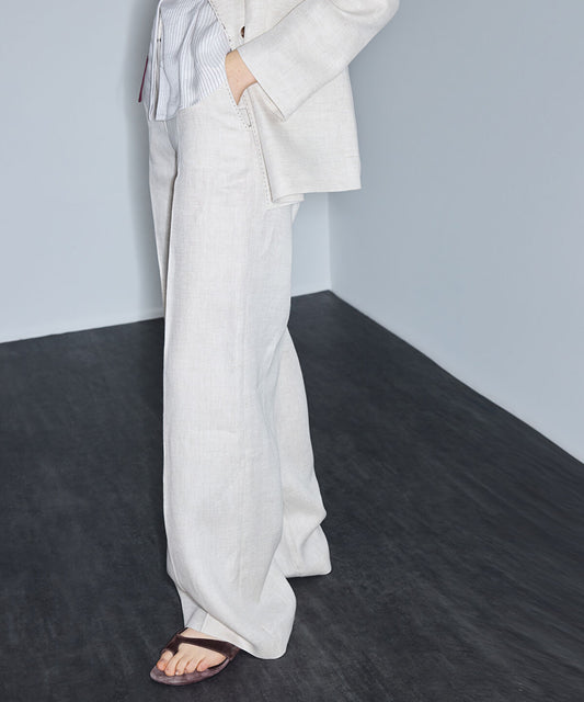 Belted Linen Trousers