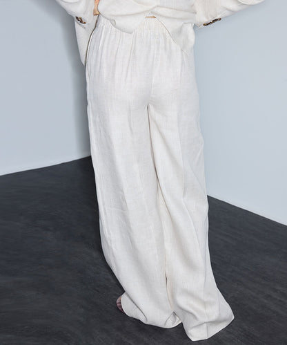 Belted Linen Trousers