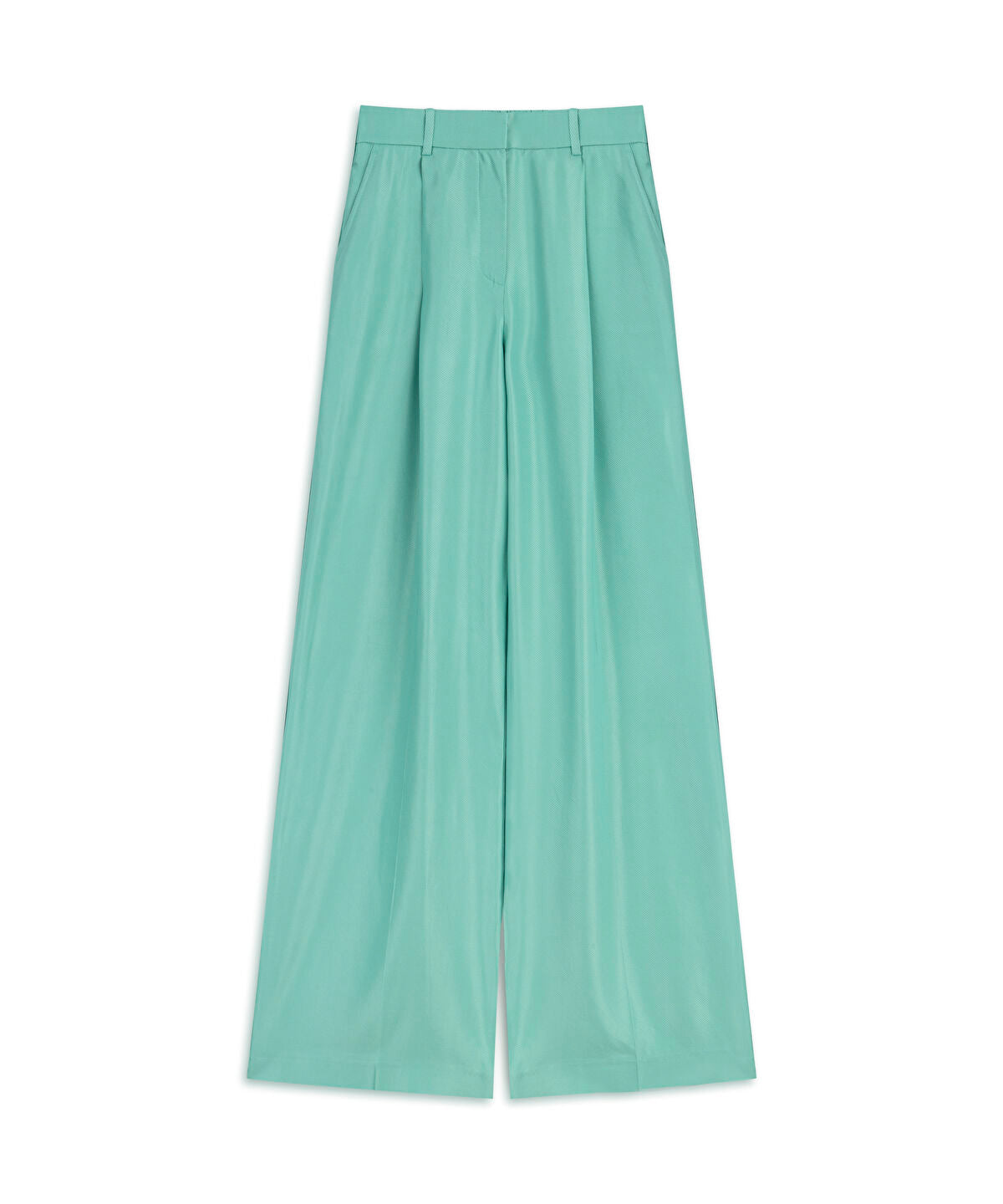 Textured Wide-Leg Trousers