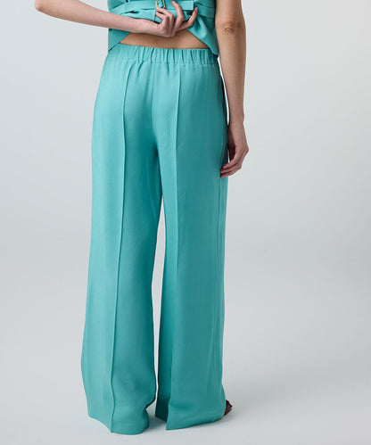Textured Wide-Leg Trousers