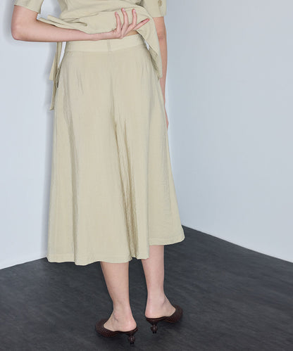 Crinkle-Effect Bermuda Shorts