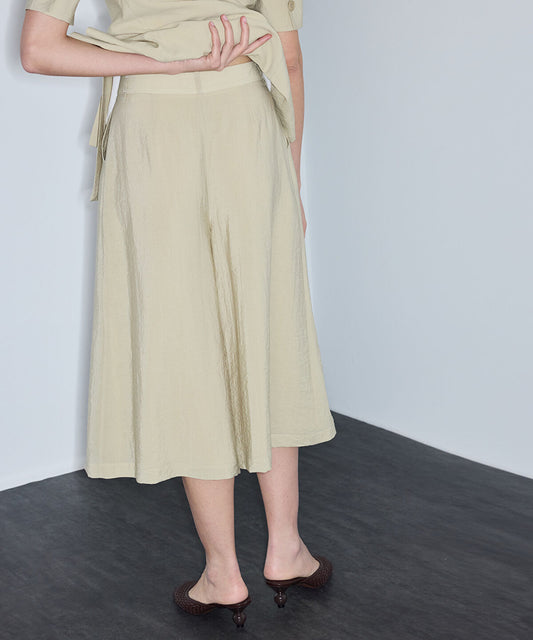 Crinkle-Effect Bermuda Shorts