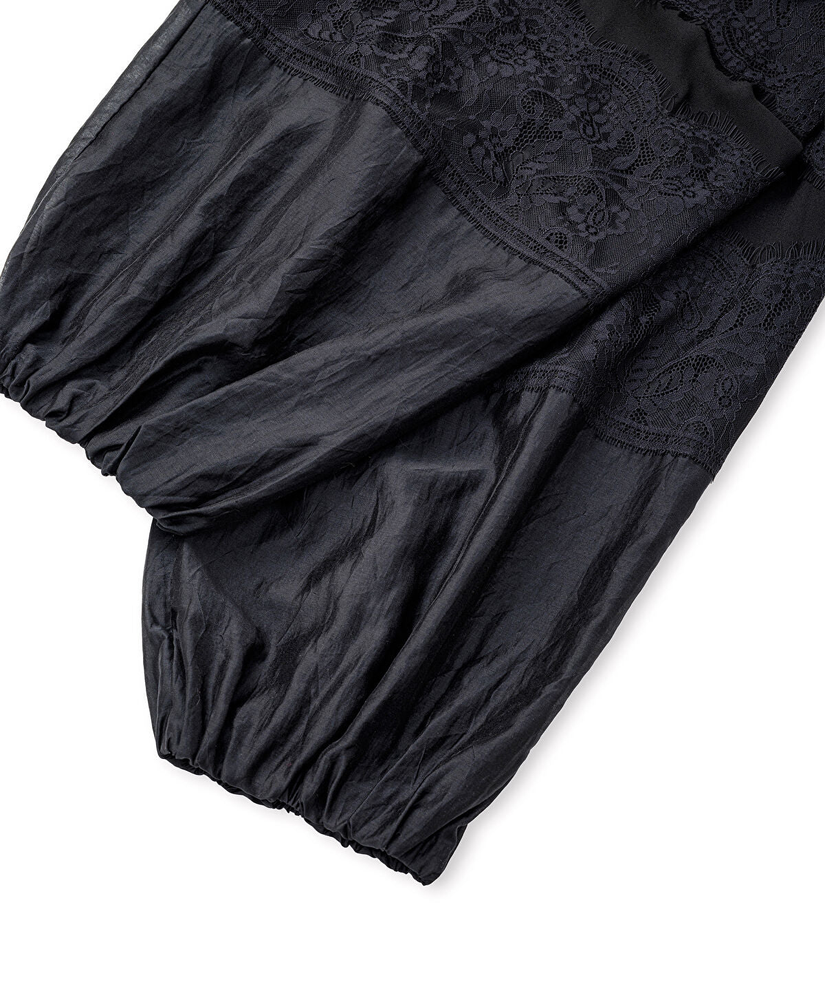 Lace-Trimmed Balloon Trousers