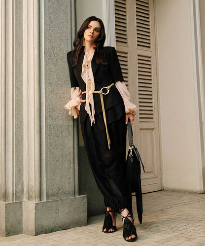 Lace-Trimmed Balloon Trousers