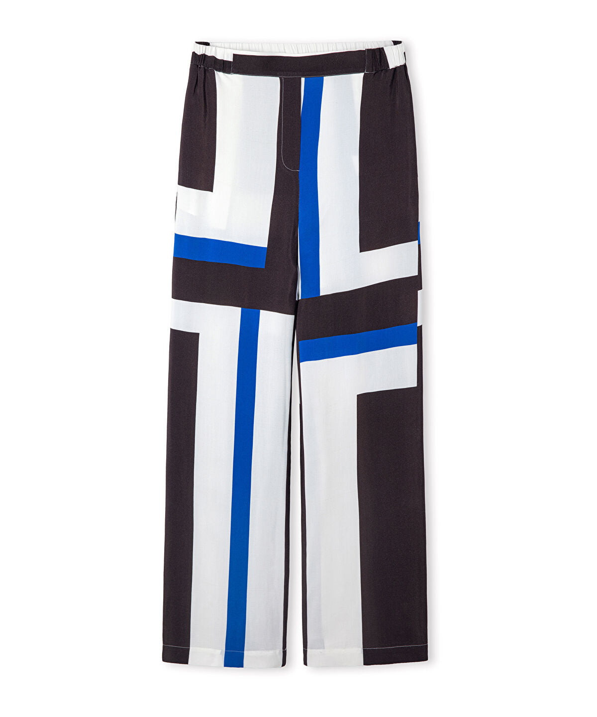 Zoomed Color-Block Wide-Leg Trousers