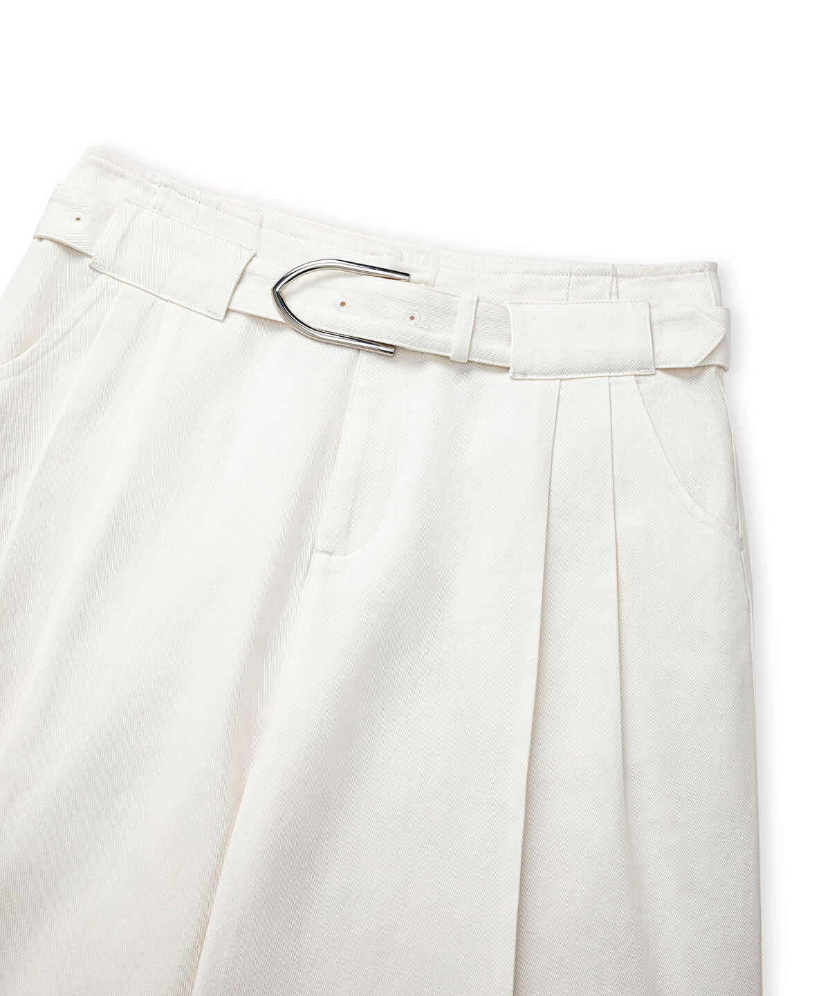 Zoomed Belted Non-Denim Trousers