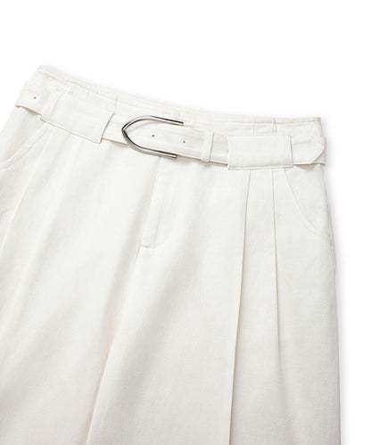 Belted Non-Denim Trousers