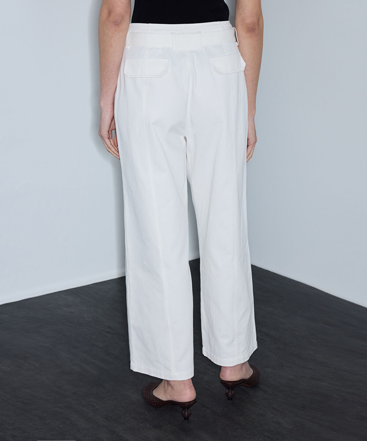 Belted Non-Denim Trousers