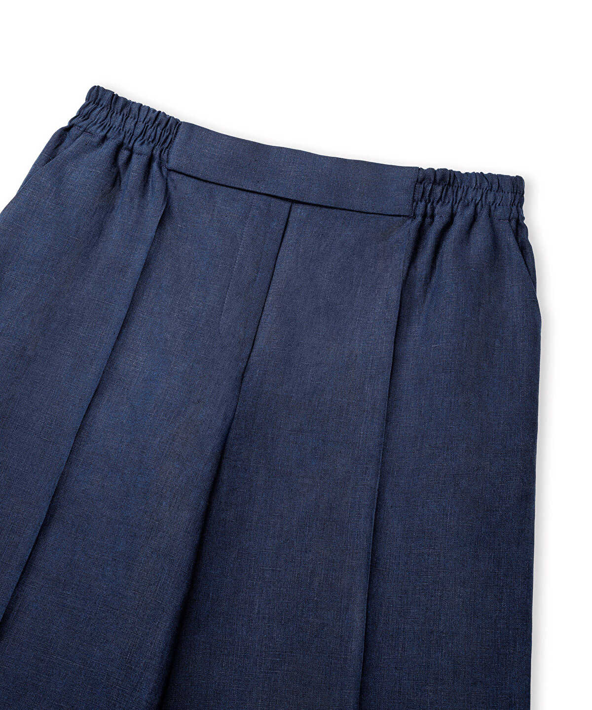 Belted Linen Wide-Leg Trousers
