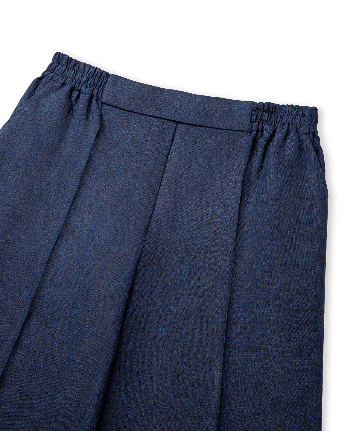 Belted Linen Wide-Leg Trousers
