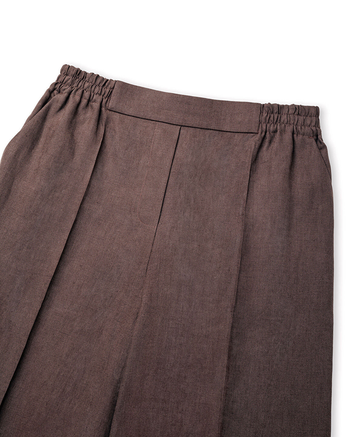 Belted Linen Wide-Leg Trousers