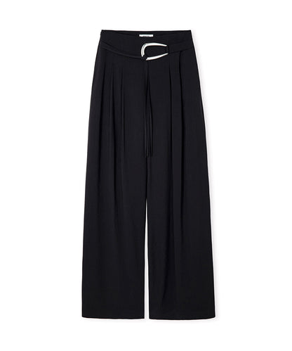 Wide-Leg Trousers with Belt